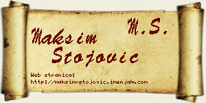 Maksim Stojović vizit kartica